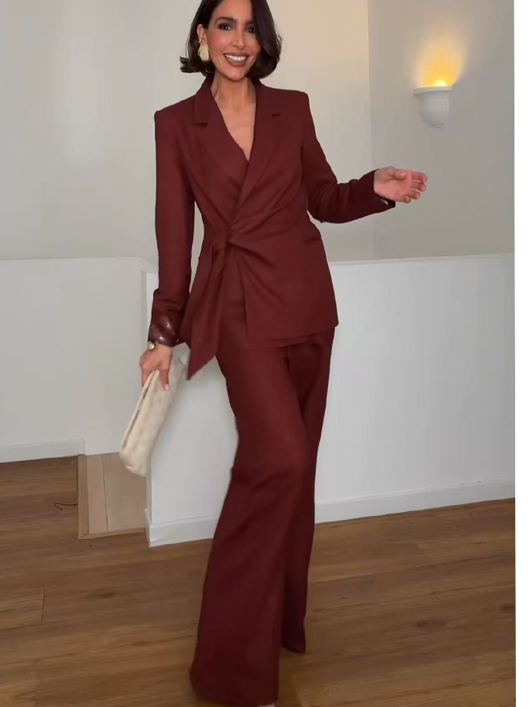 Women Formal Wear Blazers - Fashion Office Ladies Blazer Pants Suit