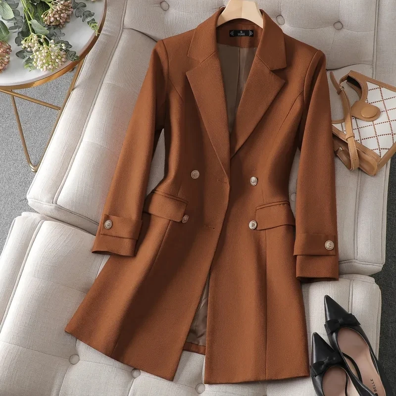 Women Formal Wear Blazers - Autumn Winter Jacket Women Long Blazer