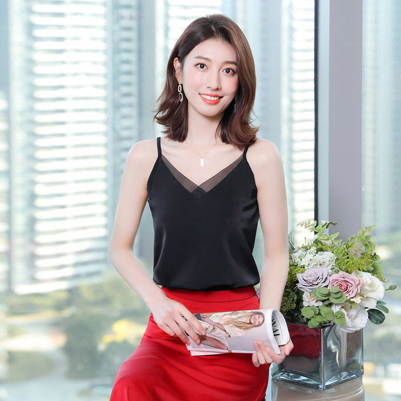 New style ice silk camisole bl - огляд і ціна Women Formal Office Wear Tops
