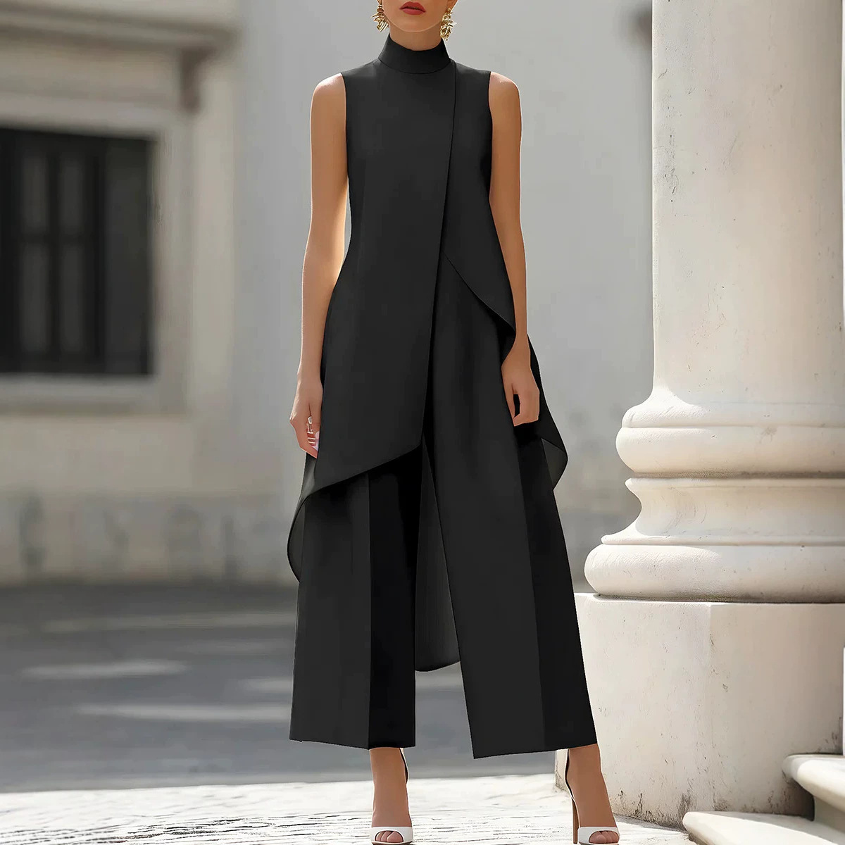 Women Stand Neck Sleeveless La - огляд і ціна Women'S Formal Wear With Pants