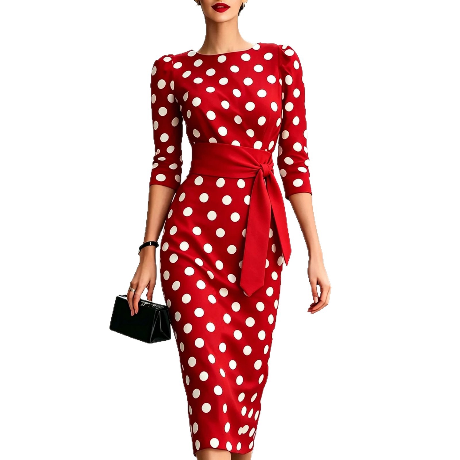 Women Elegant Black White Polk - огляд і ціна Women Formal Office Wear Tops