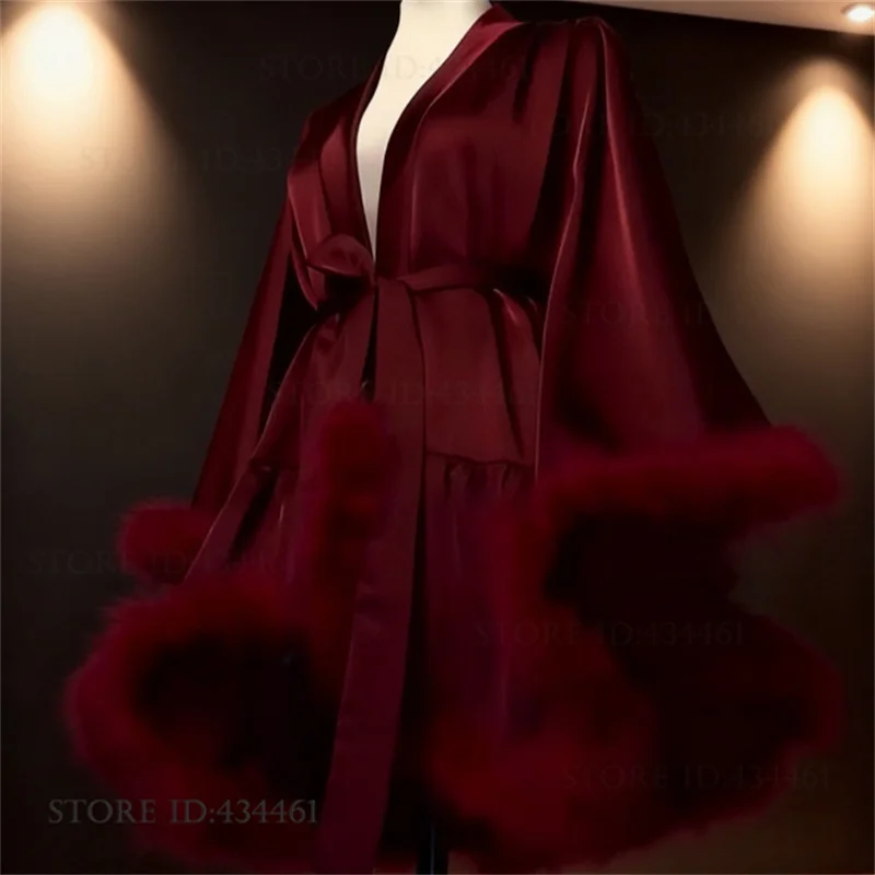 Luxury Big Sleeve Hairy Cuffs  - огляд і ціна Women'S Formal Wear Wedding
