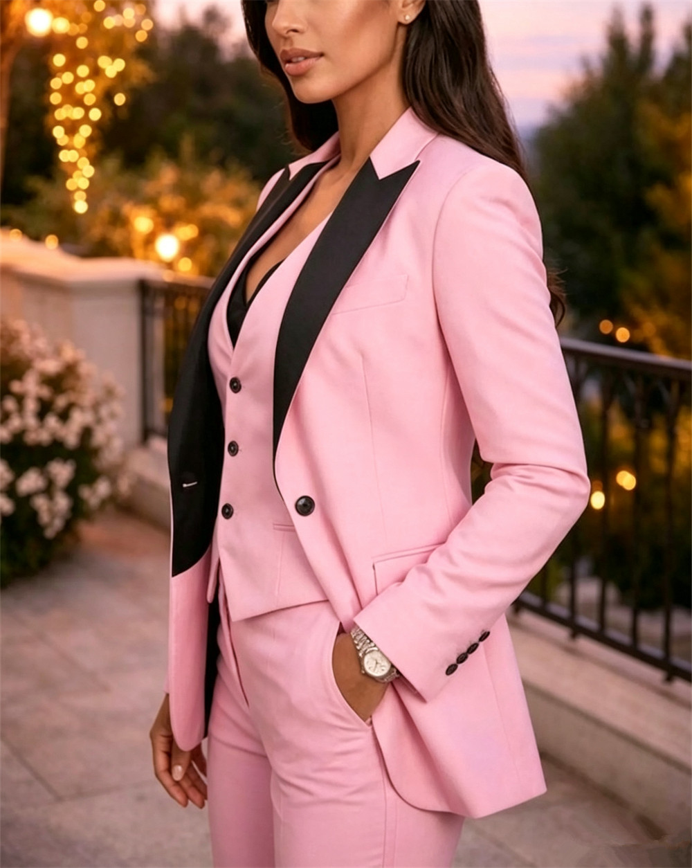 Pink Elegant Women's Suits 3 P - огляд і ціна Women Formal Wear Vest