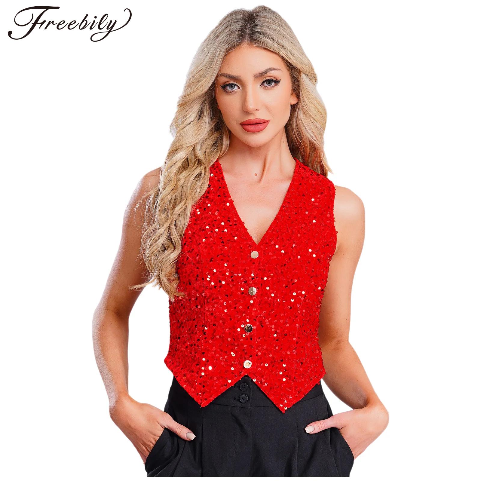 Women Shiny Sequins Vest Chris - огляд і ціна Women Formal Wear Vest
