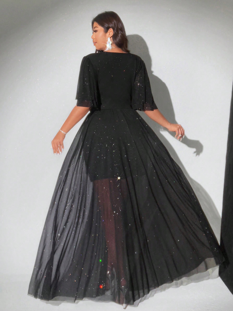 Plus Size Sparkly Tulle Party  - огляд і ціна Women Formal Office Wear Tops