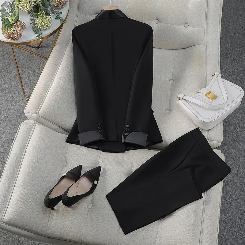 Elegant Red Black Women Pant S - огляд і ціна Women Formal Wear With Black Blazer