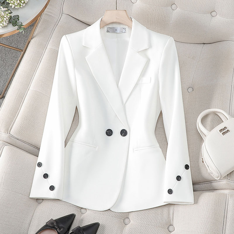 2025 New Spring Autumn White B - огляд і ціна Women Formal Wear With Black Blazer