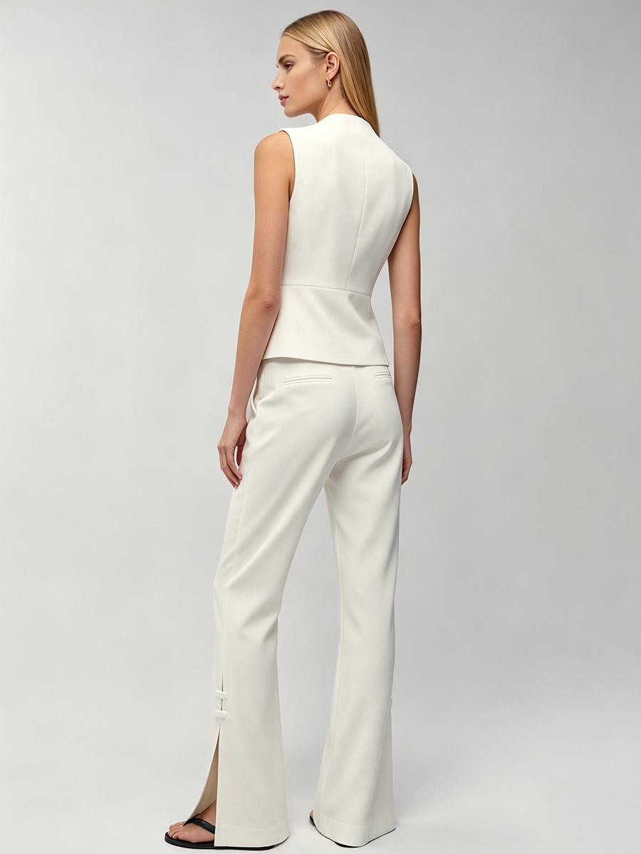 LIMO Women White Chinese Frog  - огляд і ціна Women'S Formal Wear With Pants
