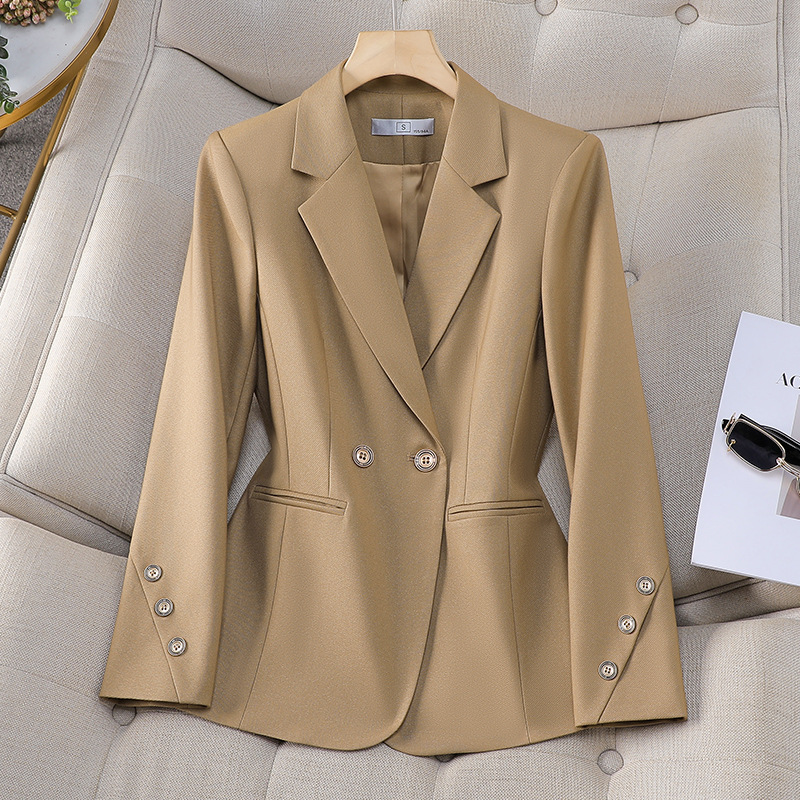 Women Double Breasted Solid Bl - огляд і ціна Women Formal Wear With Black Blazer