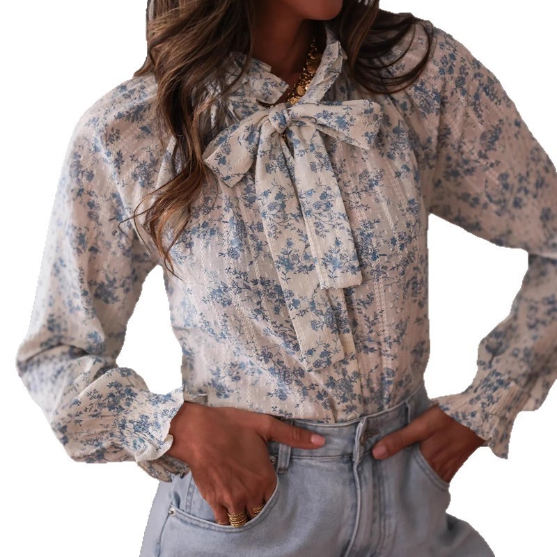 Womens Wear Bow Fashion Printe - огляд і ціна Women Formal Office Wear Tops