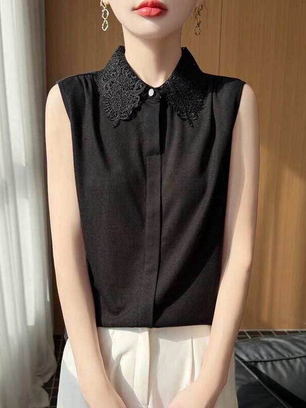 Lace Trim No Sleeve Knitted Sh - огляд і ціна Women Formal Wear Vest